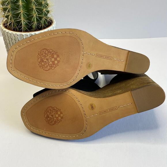 Vince Camuto Deedriana Black Wedge Sandal - Picture 7 of 9